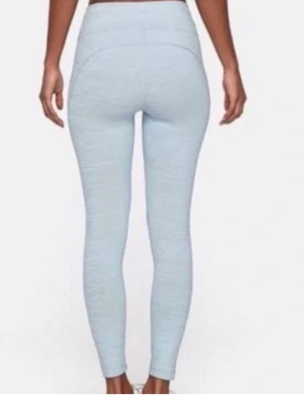 Outdoor Voices Tech Sweat Leggings Heather Light Blue Medium - Picture 2 of 6